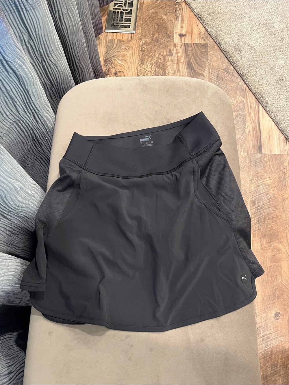 Puma Black Athletic Skort with Inner Shorts